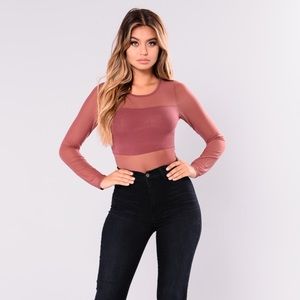 Long Sleeve Mesh Bodysuit